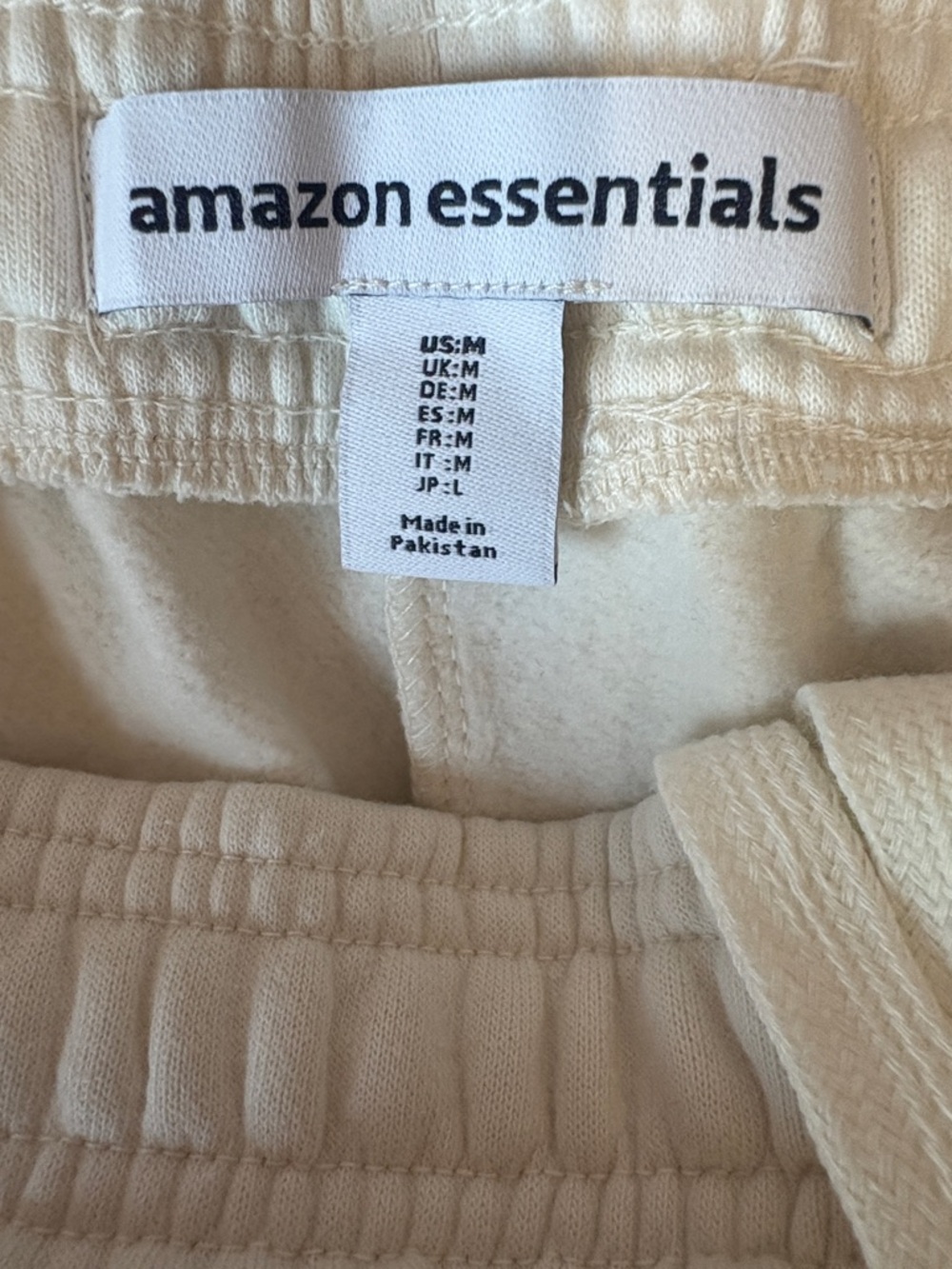 Amazon Essentials Cream Drawstring Sweatpants MM302 - Picture 8 of 9